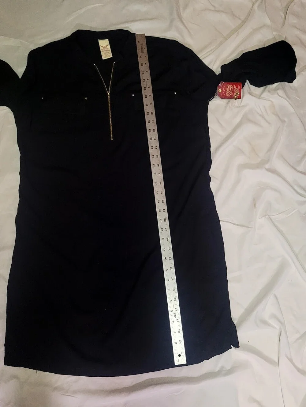 Faded Glory Black Shirt Dress, Size L